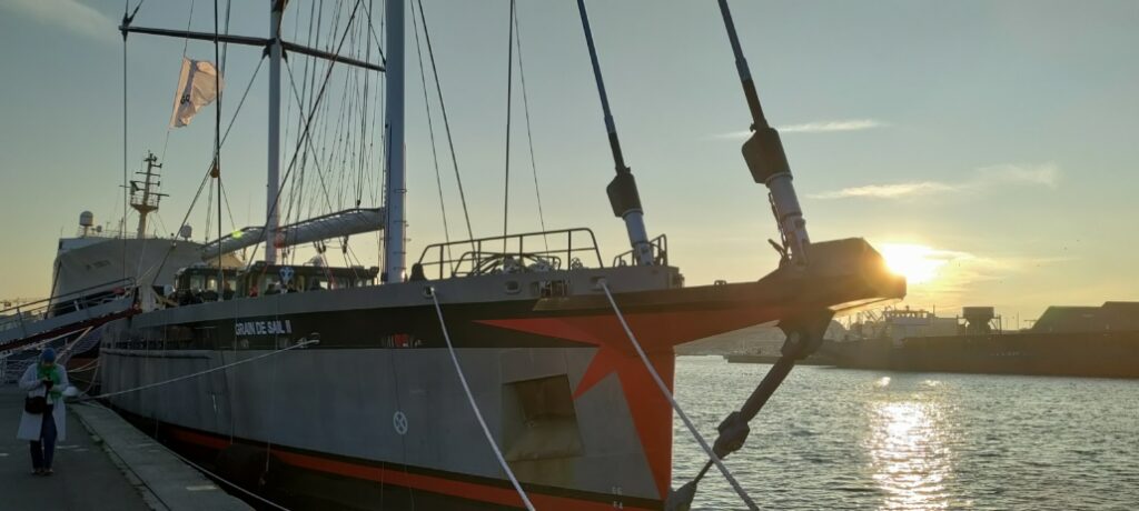 Grain de Sail II, lors de son inauguration le 11 janvier dernier dans son port d'attache, Saint Malo.